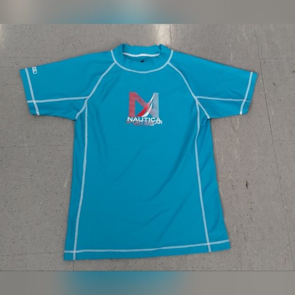 Nautica Sports Wear Sailing Heriatage Rash Guard Swim Surf Shirt Back Size XL - Picture 2 of 13